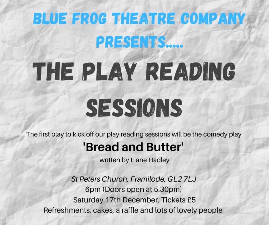 We are super excited to announce the first of our play reading session performances. The first to kick off our season of readings will be the comedy play 'Bread and Butter' Ps - Spread the word 😜LIKE, FOLLOW and SHARE