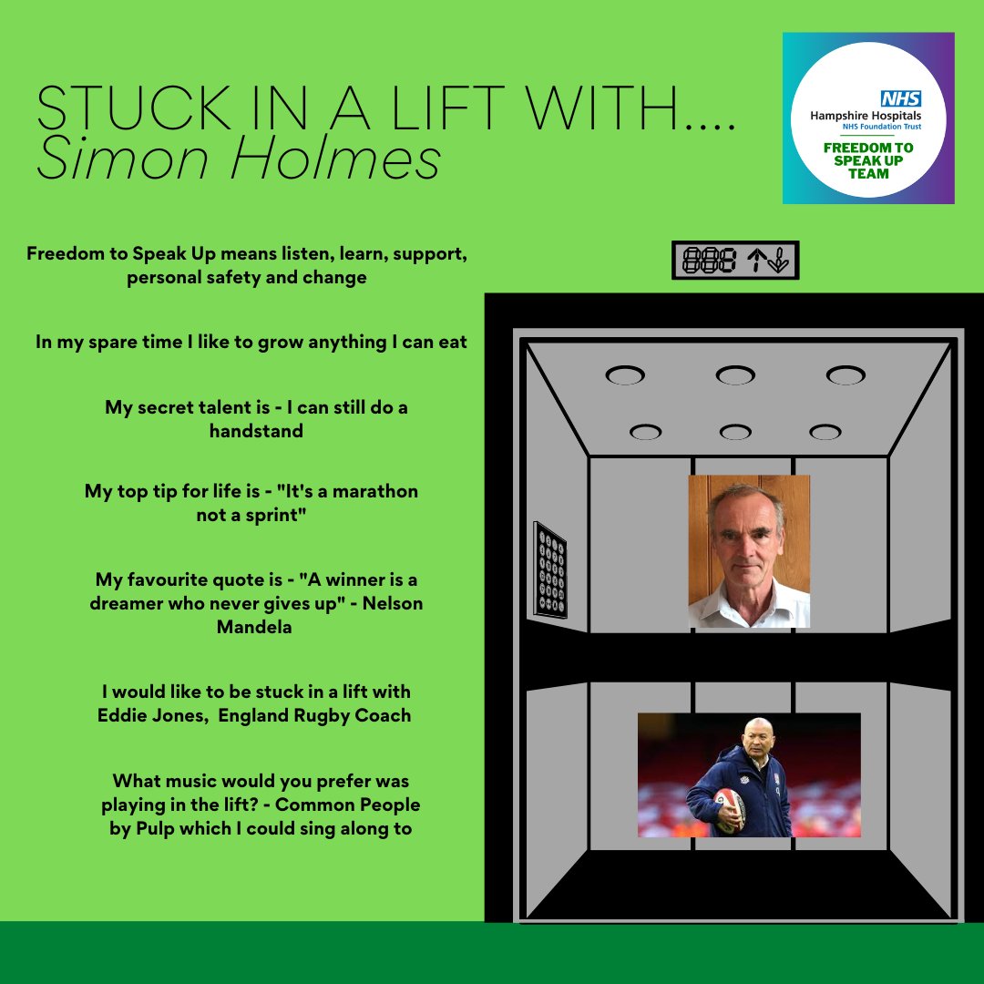 We wanted to remind you of the Freedom to Speak Up Guardians and that we are here for you @HHFTnhs. We will be introducing ourselves more over the next couple of weeks. Next up is Simon Holmes, Non-Executive Director @NatGuardianFTSU