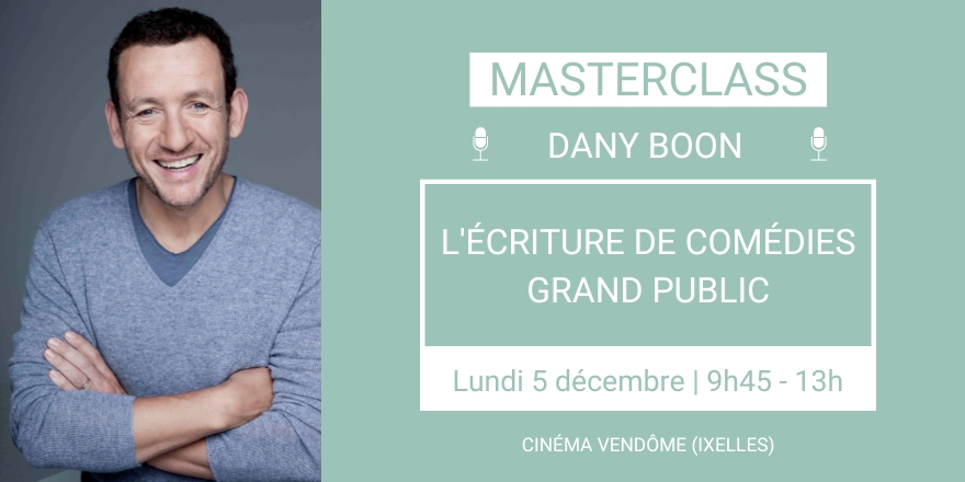 Le @centreducinema du Cinéma et de l'Audiovisuel organise une #masterclass inédite sur l'écriture de #comédie grand public par l'acteur, humoriste, réalisateur, producteur et surtout #scénariste  à succès Dany Boon
📆 5 décembre, de 9h45 à 13h
👉 audiovisuel.cfwb.be/actualite/news… #danyboon