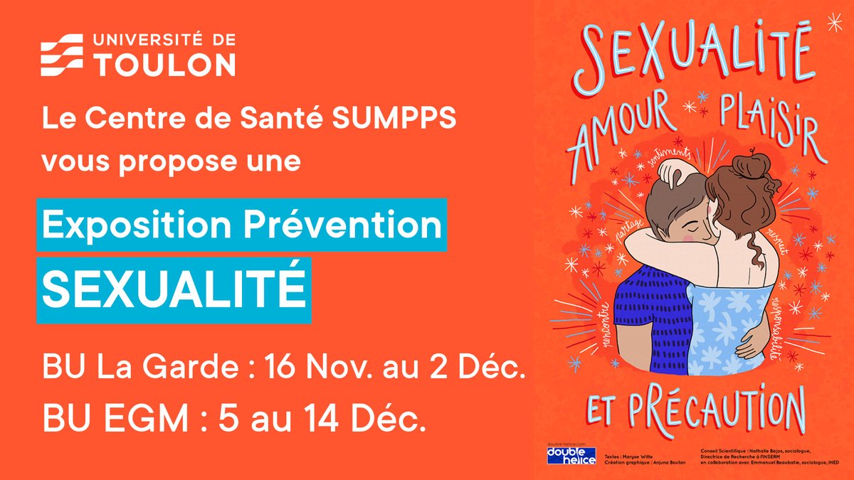 Exposition Prévention Sexualité à la @budroittoulon et la BU LA GARDE de l'#univtoulon
#prevention #sexualité