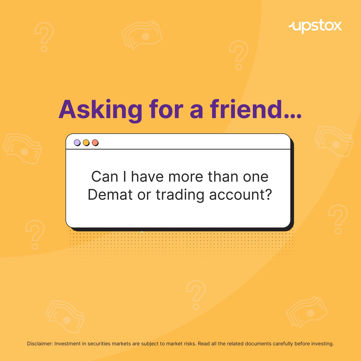 upstox's tweet photo. No question is a stupid question! Which is why we’re back with #DoubtClass where we answer the most basic FAQs about the market.
Have a question you want answered? Let us know in the comments!
#Upstox #DoubtClass #Taxes #StockMarket https://t.co/eGWx9nK5Nv
