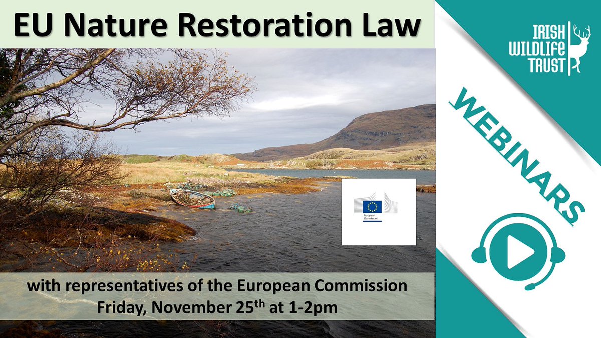 Irishwildlife's tweet photo. This Friday lunchtime we are holding a special webinar with representatives of the European Commission on the proposed Nature Restoration Law.

Registration is free: 
https://t.co/JhJr4qg00T https://t.co/FH8XMVgITU