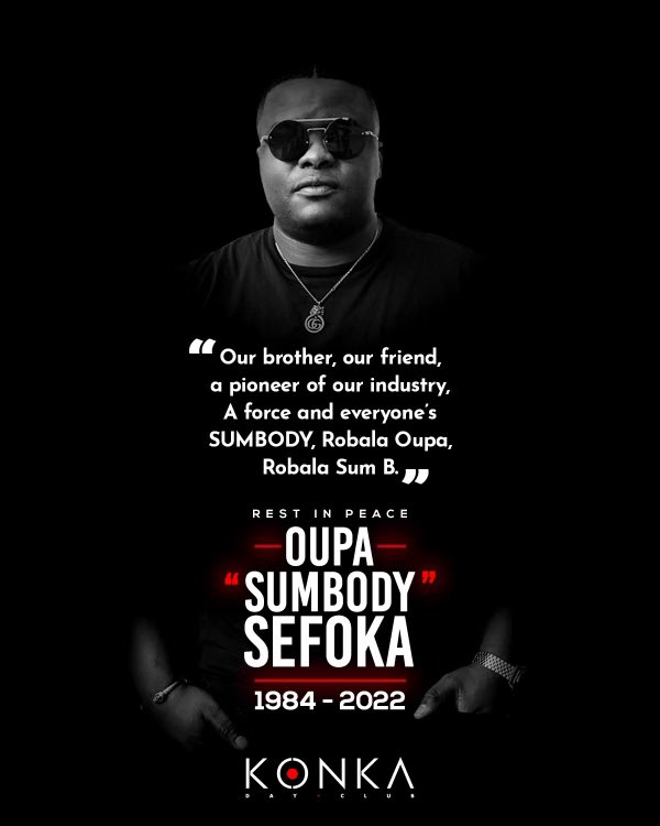 Sum B, we are so sorry, we are going to miss you deeply❤️

Thank you for your significant contribution towards our industry.🙏🏾

You did your thing Sum B🤞🏾Rest in eternal peace Bafanas #Ayepyep
👑⭕️🕊️