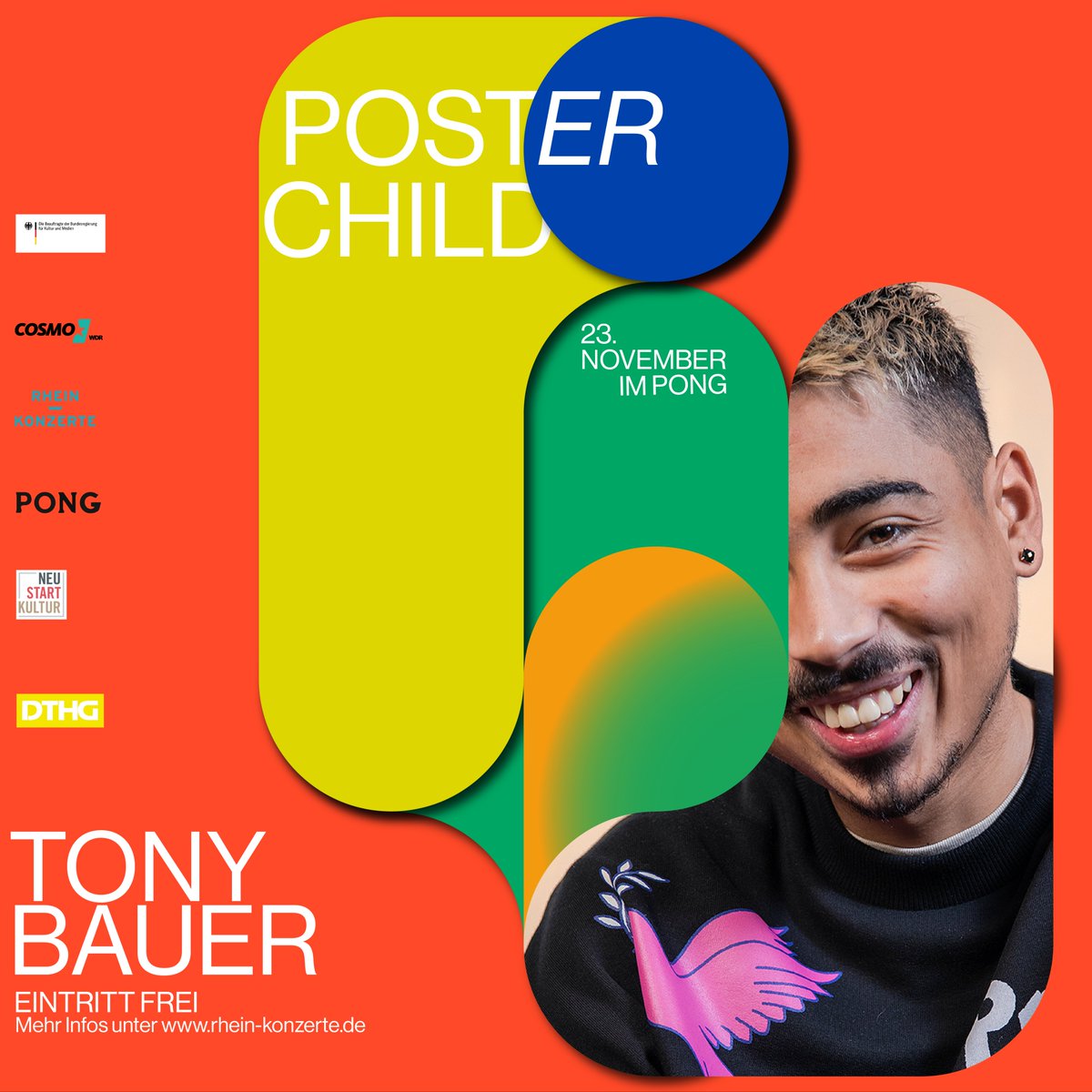 Poster_er_Child's tweet photo. Mittwoch geht's bei uns weiter mit Comedy 
mit DJAVID, AIDIN HALIMI @AidinHalimi und TONY BAUER
23.11.22, 19 Uhr, Pong im @NRW_FORUM 
Moderation: Benaissa Lamroubal
Eintritt frei!
#comedy #düsseldorf #standupcomedy #duesseldorf #bipoc #comedian #djavid #aidinhalimi #tonybauer https://t.co/FS3zMDSKGE
