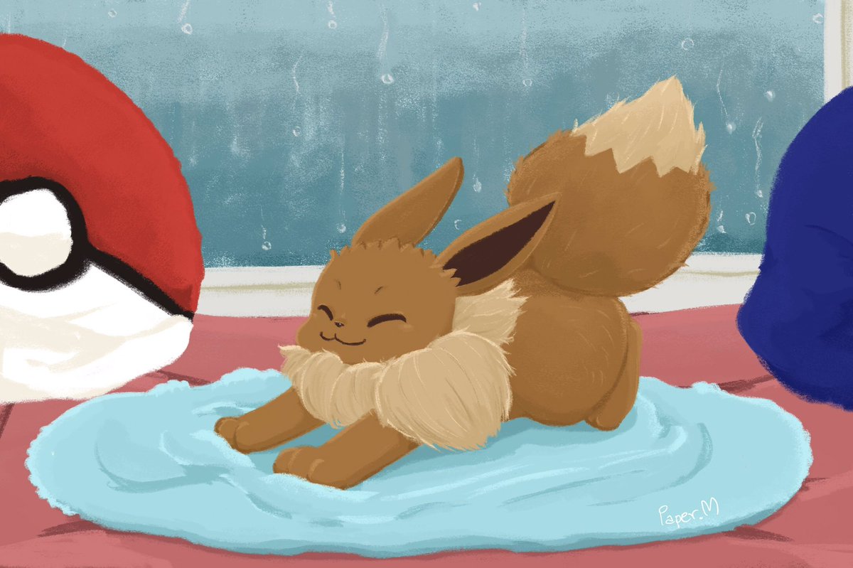 PaperMSrosary's tweet photo. Yahooo~ eievui day~ 
Vui vui vui Vui vui ~
#イーブイの日 #ポケモン #eevee #eievui https://t.co/PAEq5KeQfv