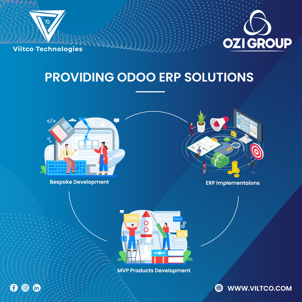 viltcosolution's tweet photo. Viltco Technologies – Providing ODOO ERP Solutions 
A professional discipline of detecting business demands and coming up with answers to business challenges. This is what ‘Viltco’ do! ERP Implementations Bespoke Development MVP Products Development
#vitcotechnologies #odoo #ERP https://t.co/Yy3dATuhXu