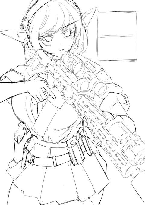 表紙案。顔がかわいくならない・・・。 