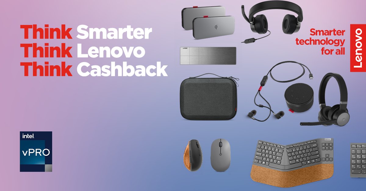Did you know that your customers can get 30% off the price of their Lenovo accessory or Lenovo ThinkVision Monitor when they buy Lenovo Think PCs? 
Think Smarter and introduce your customers to #LenovoGo powered by Intel vPro®, an Intel® Evo™ Design 👉 lnv.gy/3Gobucl