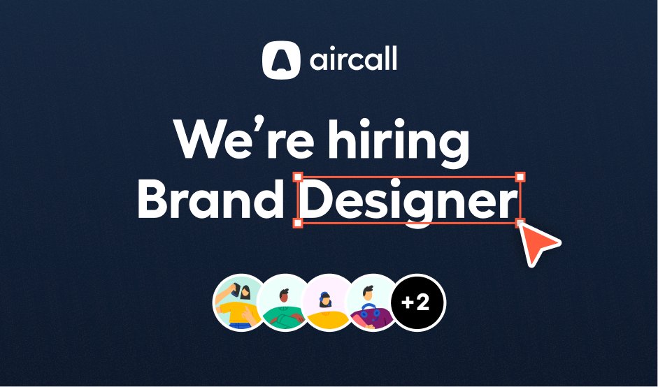 doriancolin_'s tweet photo. @aircall recrute!  
On recherche un(e) Brand Designer - UI/UX (alternance ou stage) pour rejoindre notre aventure et participer au développement de l'identité de marque, du marketing et du site web 🔥 https://t.co/N49i39jP1z