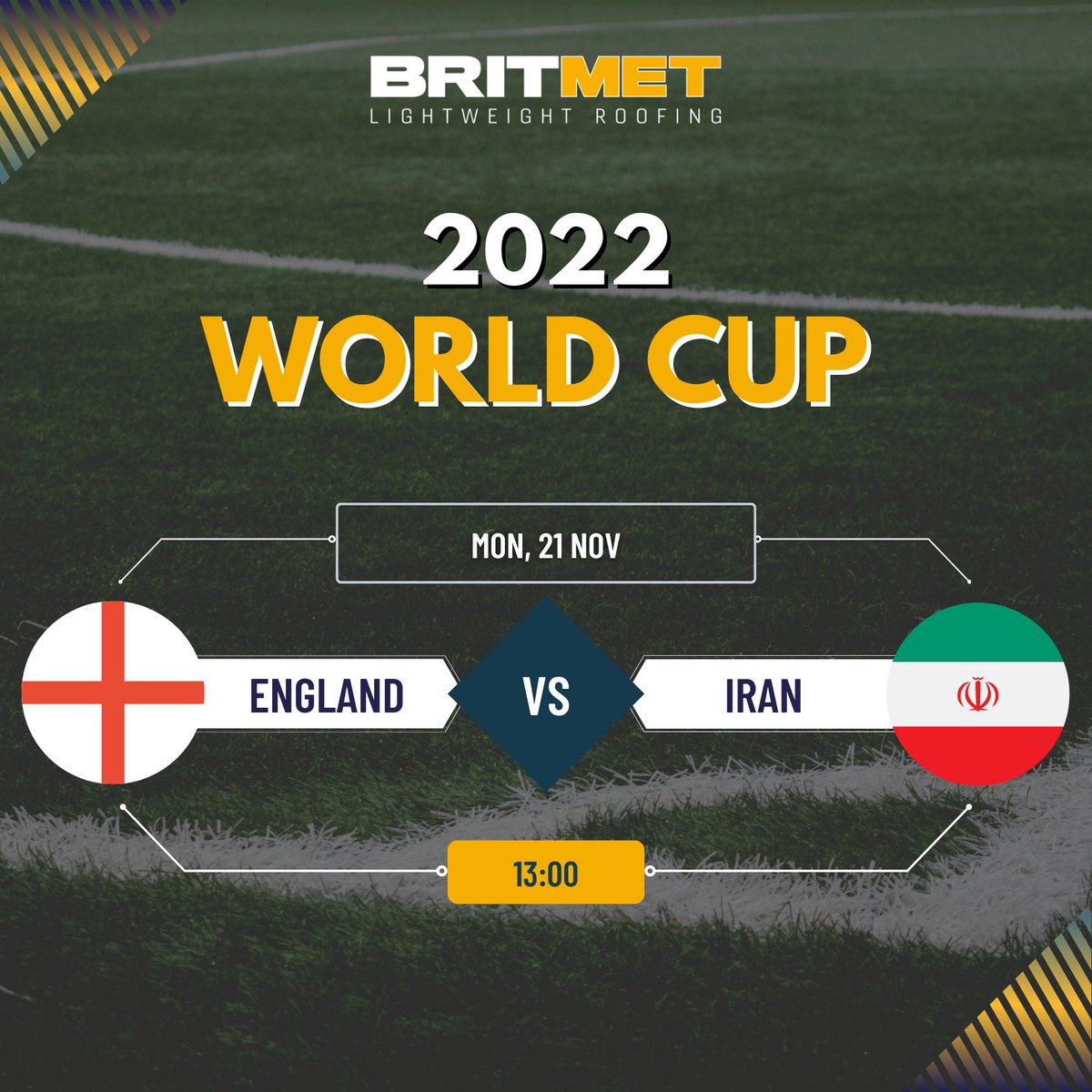 Britmet's tweet image. Wishing England the best of luck in the World Cup game against Iran. ⚽

Comment below with your predictions! 👇

#worldcup #worldcup2022 #TheBritmethod #lightweightroofing #roofingcommunity