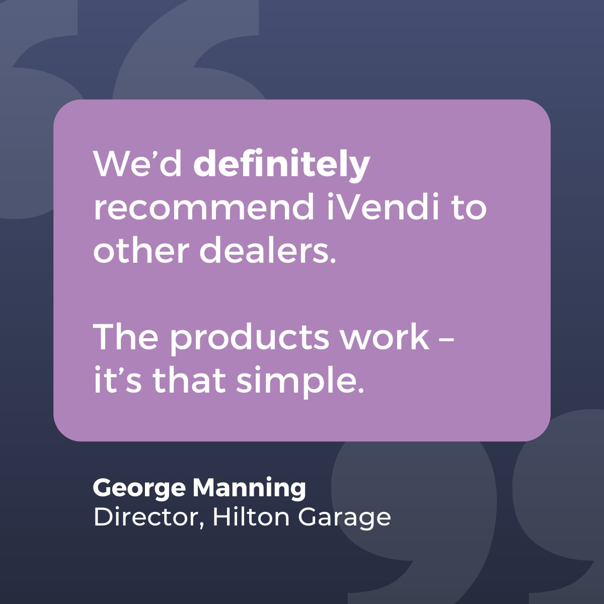 The team at Hilton Garages have been using iVendi's tech since 2020, and uses the digital deal feature to engage customers online, over the phone, and in the showroom.

Read the full story here 👉 hubs.la/Q01qQT_w0

#automotiveretail #casestudy #ivendi