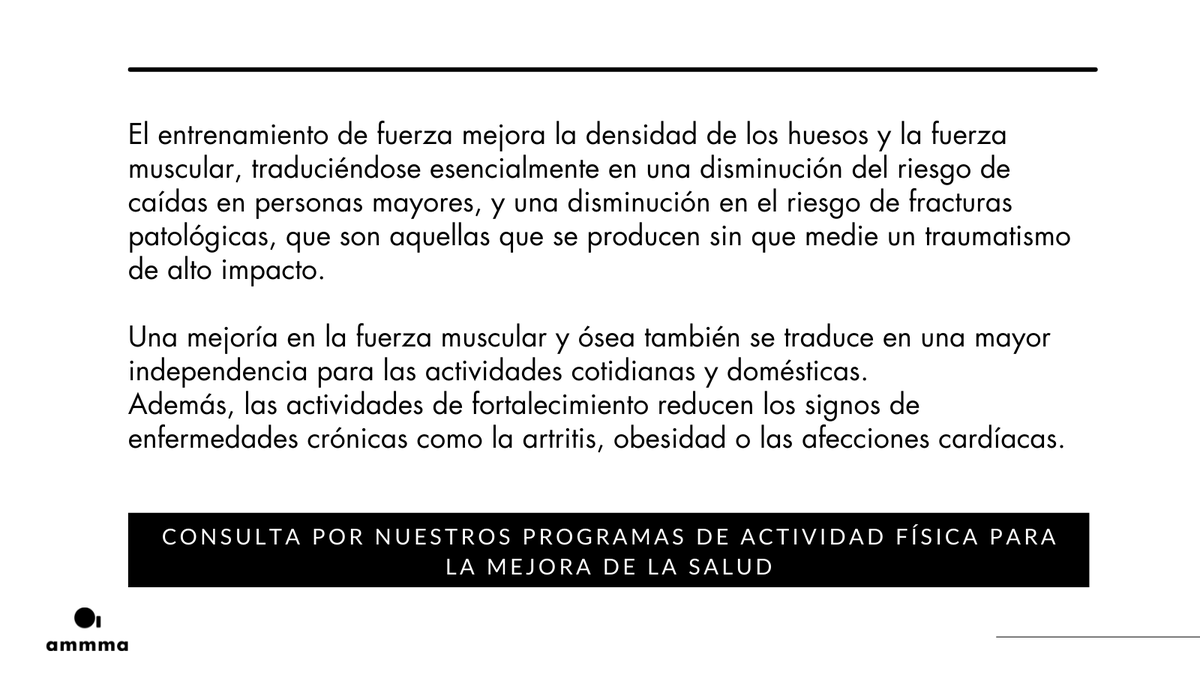 ammma_donostia's tweet photo. El #entrenamientofuerza reduce el riesgo de muerte prematura hasta un 22% . 
El fortalecimiento muscular en adultos es esencial para preservar un buen estado del sistema esquelético y de los músculos, ayudando a combatir la debilidad y fragilidad que puede surgir con la edad. https://t.co/oPOPBMGX8V
