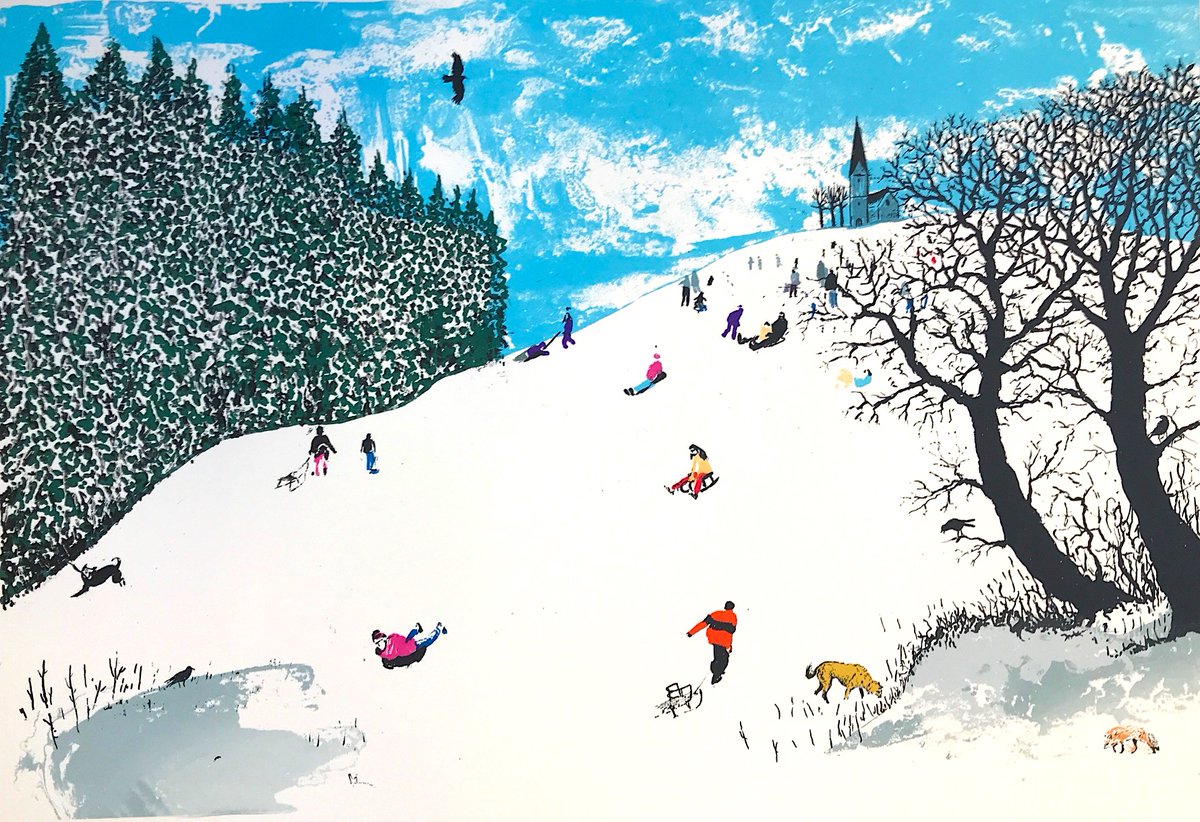 Can’t quite believe how cold it is here in Cadiz. ‘Snow on the Hill’#winter #winterwonderland #fun #skiing #sledging #snow #silkscreen #print #artoftheday #artdaily #artcollector #artwatchers #artcollector #artaddict #artonline #artlovers #artforsale #artnow #contemporaryart