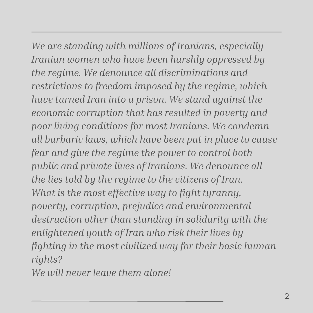 ghaffaari's tweet photo. A group of 250 prominent Iranian translators has issued a statement in support of the "Woman, Life, Freedom" movement.

Source: https://t.co/g4acmxcGBB
Download the statement: https://t.co/j5PktgFhtV

#translators #MahsaAmini #مهسا_امینی https://t.co/1YsOo8p7SN