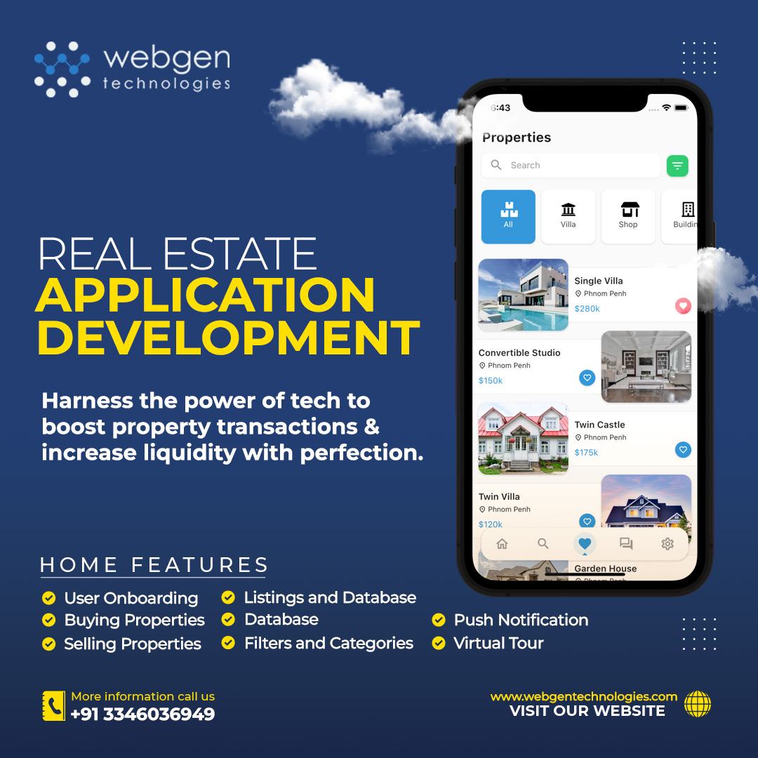 Webgentweet's tweet photo. Now finding homes, and buying or selling #properties is easy and super fast. Get a stunning #realestatemobileapp that offers your customers great features and a rich visual experience.
Visit us at: https://t.co/UerycD808c
#realestate #realtor #realestateapp #realtorapp #apps https://t.co/SdZQoNfpUX