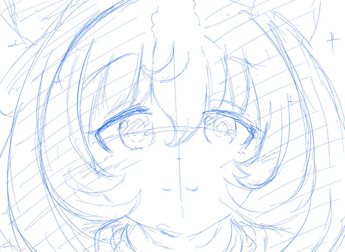牧場見学を経て描かれた渾身のドトウちゃんラフ。 