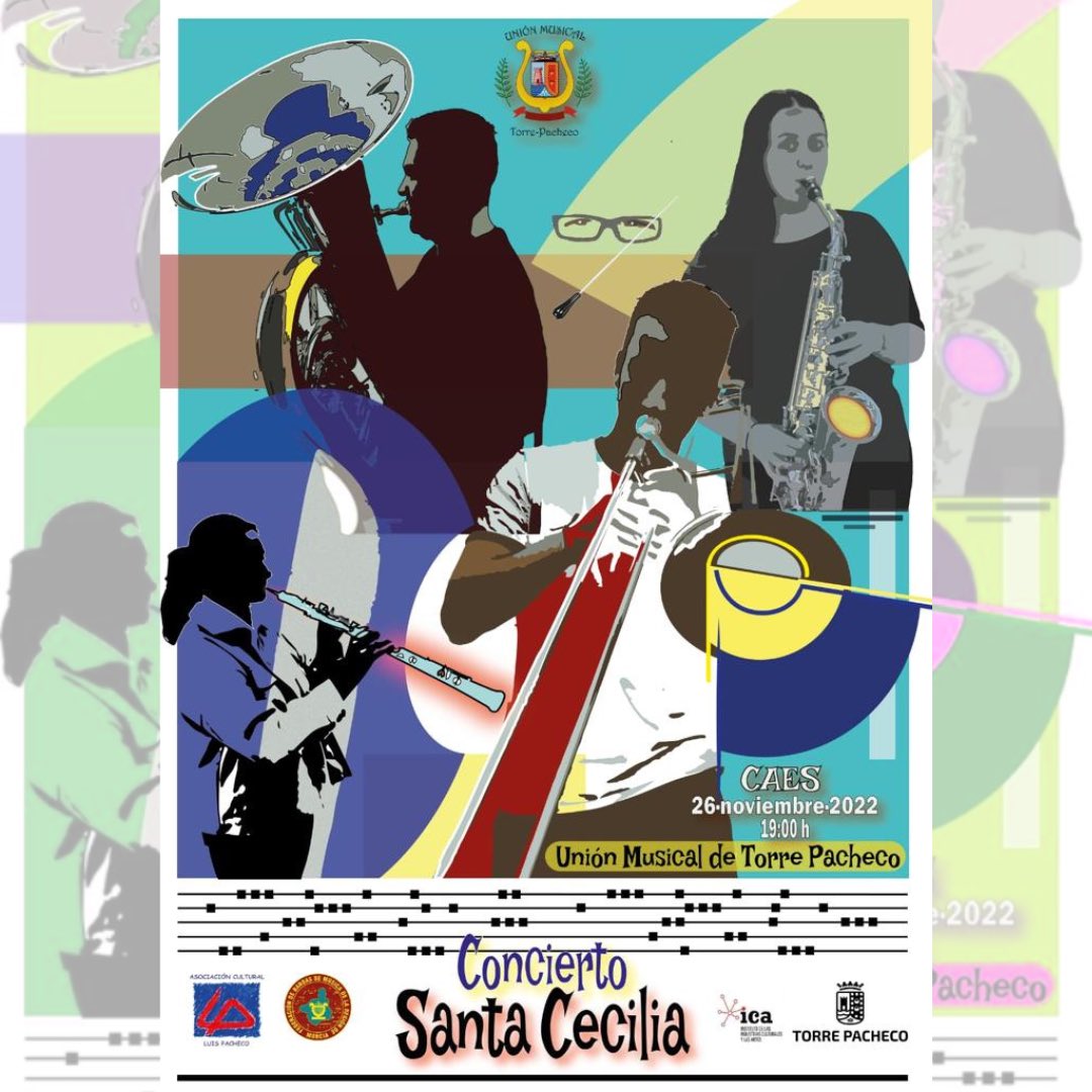 UMTP1's tweet photo. Después del día tan emocionante vivido ayer, donde recogimos a los nuevos músicos que se incorporan a nuestra banda, continuamos con los actos de Santa Cecilia.

🎼Concierto de Santa Cecilia

Tomad nota 📝:

🗓️: SÁBADO 26 de NOVIEMBRE 

🕖: 19:00 horas

🏤: CAES de Torre Pacheco https://t.co/6IJvu6YOUi