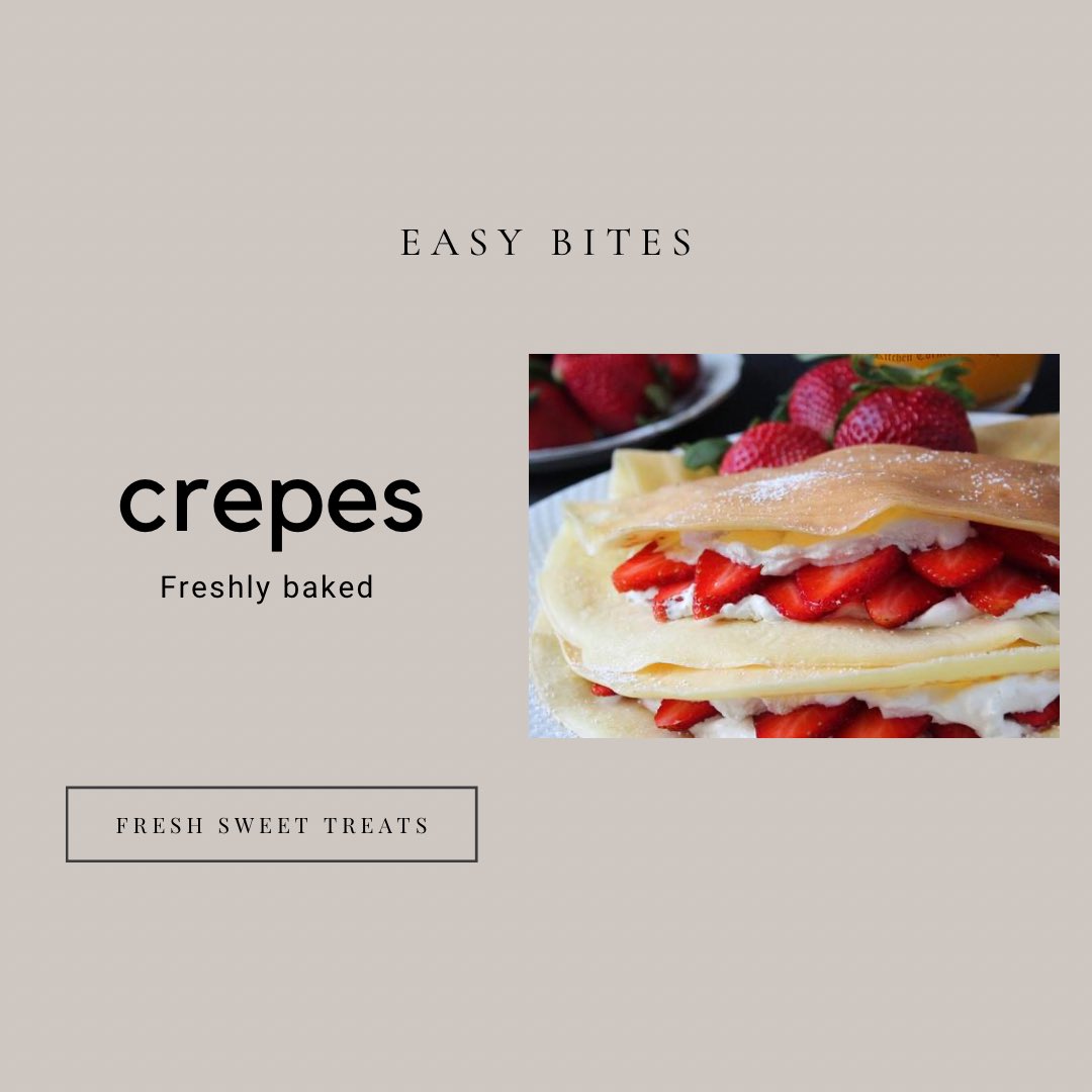3asyBites's tweet photo. Sweet crepes with strawberries and cream filling! £2.50 each https://t.co/mIs0Nn7fkA