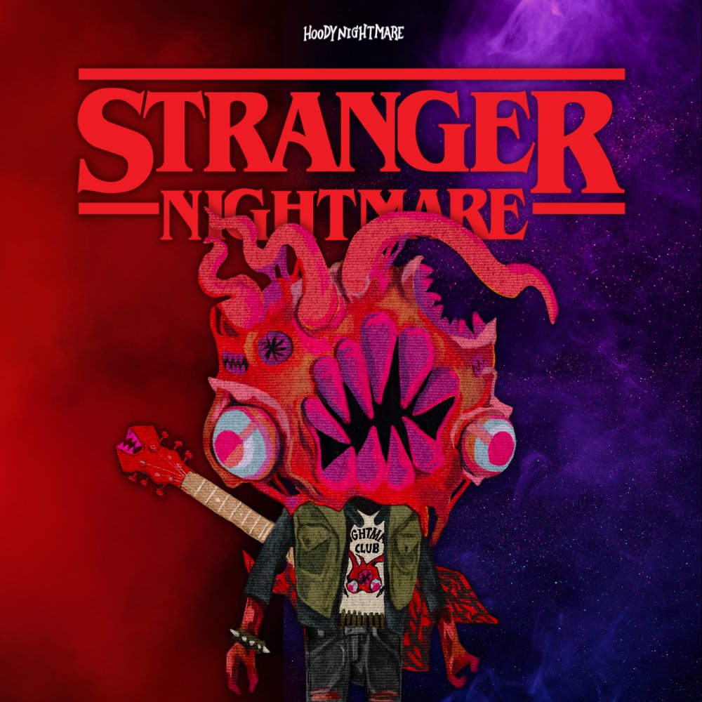 HoodyNightmare's tweet photo. 𝐒𝐓𝐑𝐀𝐍𝐆𝐄𝐑 𝐍𝐈𝐆𝐇𝐓𝐌𝐀𝐑𝐄
"We're The Freaks Because We Like To Play A Fantasy Game."

#StrangerThings #EddieMunson #NFTart https://t.co/KBnl6SdHgD