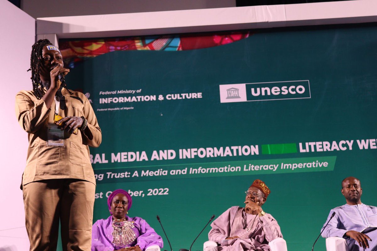 SusoProgram's tweet photo. ...nurturing trust as the world moves from traditional media to the new media. 

Recall that Gift started on the #SpeakUpStandOutNG program as a creative artist who set out to use art to influence voting culture for better governance among youths... https://t.co/howKijBPws