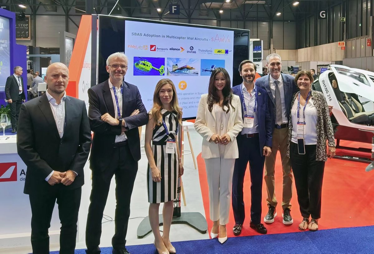 ehang's tweet photo. #EHang participates in #EUSPA's project @samva_project for #EGNOS adoption in #AAM.
Aeroports de Catalunya and EHang plan to establish an AAV operational center at Lleida-Alguaire airport, to conduct #EH216 flight demonstrations with EGNOS deployment. 
👉https://t.co/lwHUW2pIR9 https://t.co/lgMux6yCPg