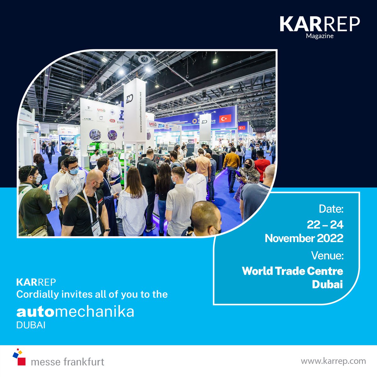 Automechanika Dubai to kick-start tomorrow!!!#automechanika #automechanikafrankfurt #automechanikadubai #messefrankfurt #automotiveevent #automotiveexpo #karrep #magazine #karrepmagazine #auto #automotive #automotiveindustry #automobile #automobileindustry #car #cars #carrepir