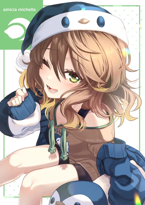 #にじさんじ五十音順に描いたら童田明治の時には画力上がってる説 #Amicia_MichellArt【14人目】Amicia Michella 