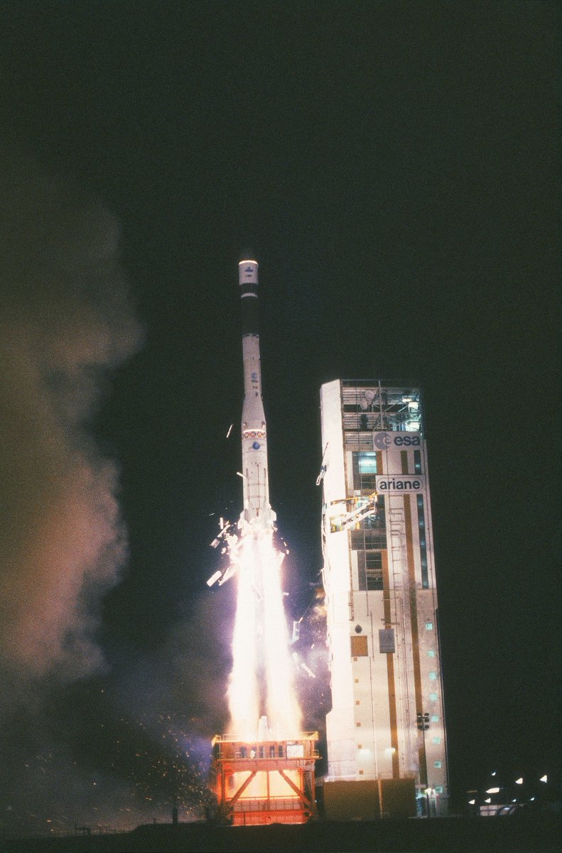 EuroSpaceHist's tweet photo. #OTD 35 years ago: 21 November 1987, first successful launch of an #Ariane2 rocket from @EuropeSpacePort. Flight V20 lofted German communications satellite 🛰️ TV-SAT 1into space
@ESA_de @esa_sts @EsaTelecoms @CNES @Arianespace @DLR_en https://t.co/HgQICeUd9l