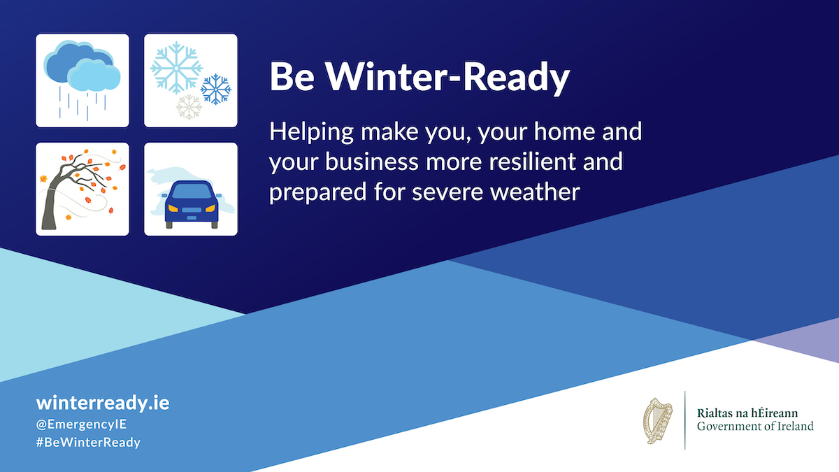 The #BeWinterReady campaign provides crucial information for the public to ensure preparedness for the winter months. See winterready.ie for more information