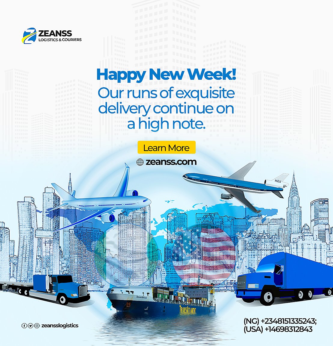 zeansslogistics's tweet photo. It's a beautiful week and our runs of exquisite delivery continue on a high note.
https://t.co/Zr7bt7KZ46
Call or W/A
USA
+14698312843
NG
+2348151335243, +2349077700054
#zeanss #logistics #cargo #USlogistics #logisticsinusa #logisticsinlagos #usa #mondaymotivation #nigeria https://t.co/m3Np8mL4DY
