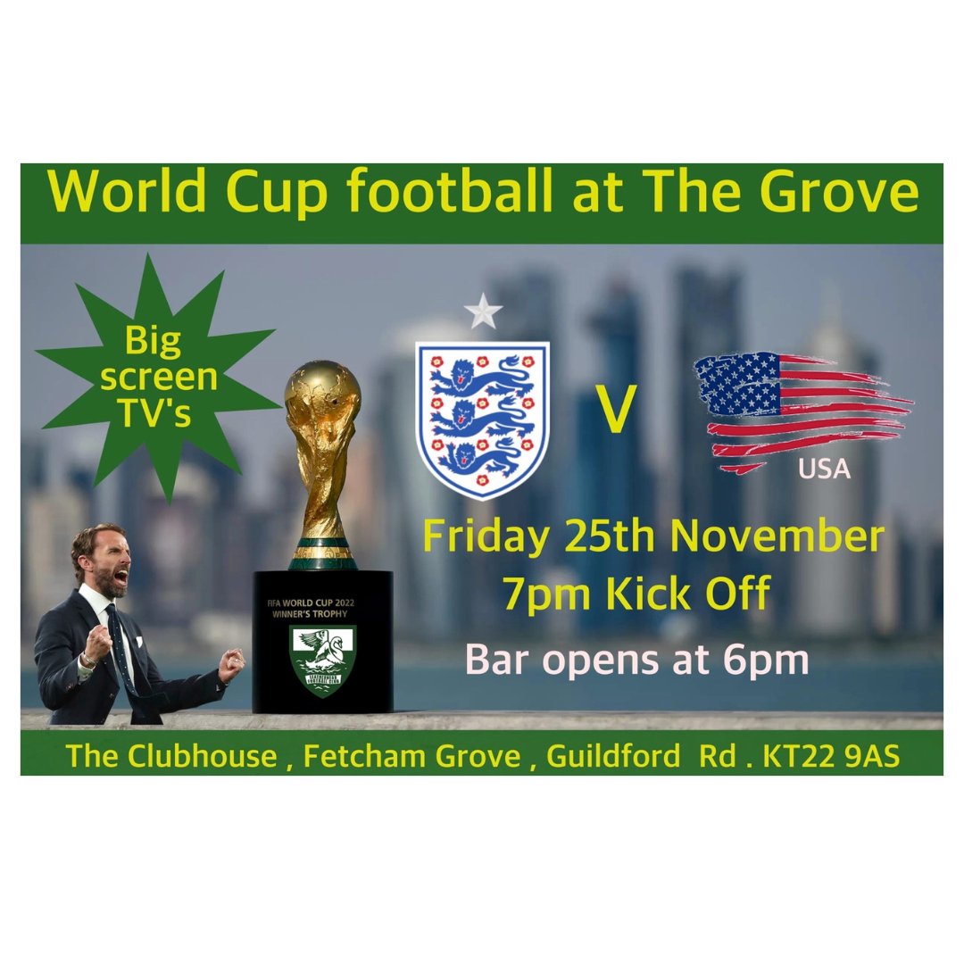 Not long now! Who's joining us this Friday for the England vs USA match? We'll be open at 6pm and look forward to seeing you here.

#leatherheadfc #tannerssupportersclub