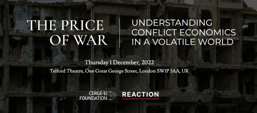 USUKFulbright's tweet photo. Join the CERGE-EI Foundation for their upcoming #conflicteconomics symposium on 1st December in London.

Hear from world-renowned experts and business leaders about the economic impact of conflict within the context of today's geopolitics. Register free - https://t.co/2JGrD8Dlav https://t.co/CbPsNK3q4e