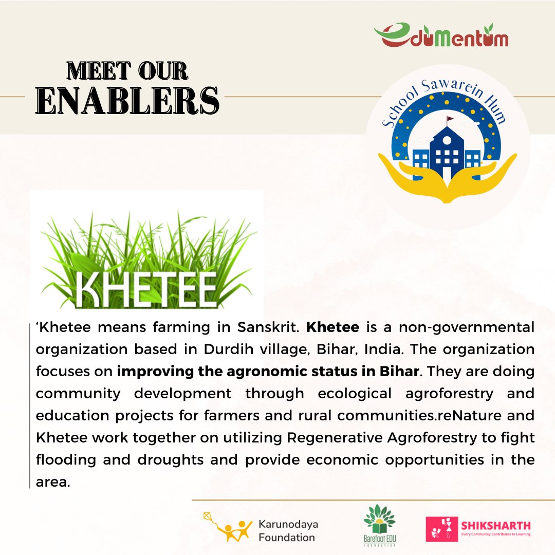 Shikshagraha's tweet photo. Introducing you all the  the enablers of #SchoolSawareinHumCampaign, to contribute to #VidyaAmritMahotsav, to encourage #MicroImprovements approach to strengthen the education ecosystem

@ncert  @EduMinOfIndia @ShikshaLokam @EduBarefoot  @KHETEEINDIA https://t.co/IM7SHuUAgx