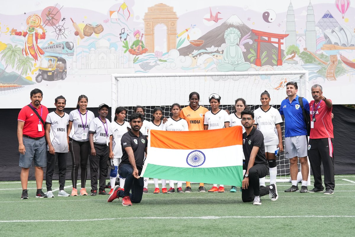 bridge_football's tweet photo. The Indian women’s blind football team has created history by qualifying for the 2023 World Blind Football C'ship in Birmingham 🇮🇳🙌

8⃣ teams will be playing at the event which is also a qualifier for Paris Paralympics 2024. India and Japan will represent Asia.

(📸: IBFF) https://t.co/pSwI2CY5JE