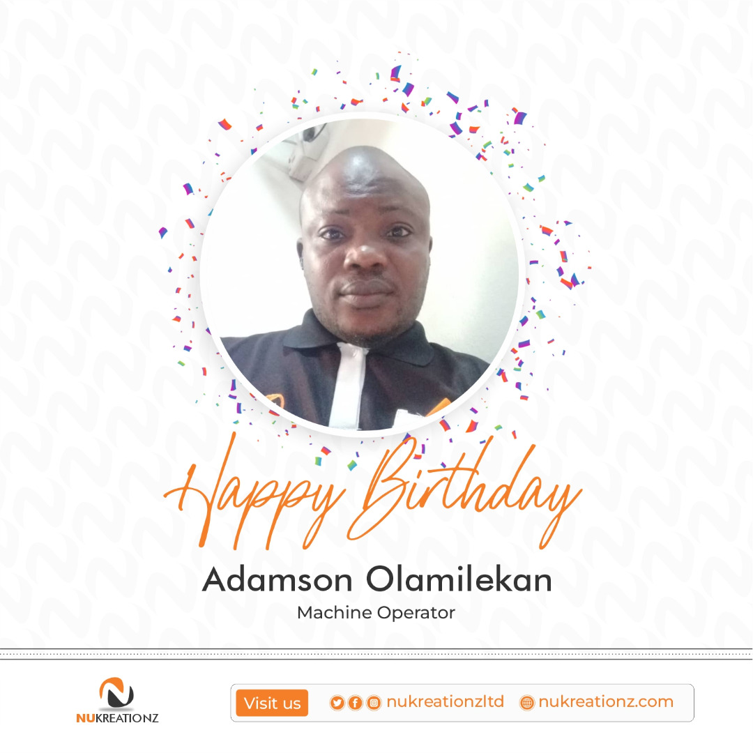 nukreationzltd's tweet photo. Happy Birthday Olamilekan Adamson
πππππ
We are happy to share today with you and we wish you long life and many more prosperous years.
Keep on Shining!
#DavidAdeleke #DavidoQatar2022 #AccessBank #SoMartha #DanielRegha #BabaImade #CONGRATULATIONSTACHA #Tunde #Wairimu #Jandor https://t.co/iiGgYt7GRA