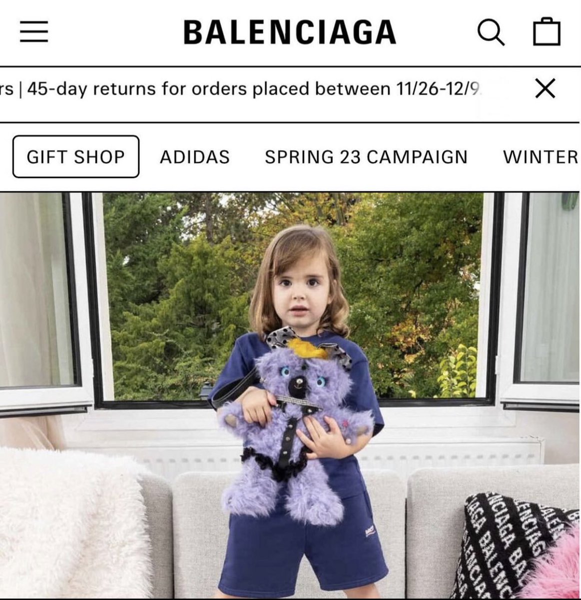 @who data indicates that about 1/5 little girls and 1/13 boys will be victims of sexual abuse.

I don’t know who thought this was a good idea @balenciaga but think again. Your entire brand just became a TRIGGER WARNING to 1/5 of all the women on the planet.