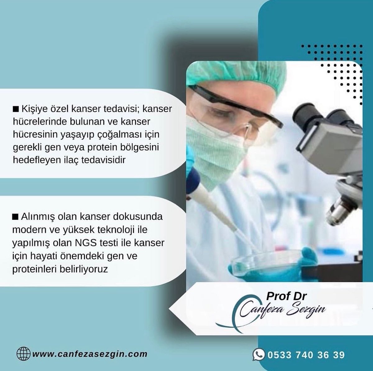 CanfezaSezgin's tweet photo. 📱Whatsapp Danışma Hattımız: 0533 740 36 39
#kişiyeözel #tedavi #kanser #cancer #genetiktest #immunoterapi #tmb #ngs #onkolog #profesör #doktor #canfezasezgin https://t.co/wWCZUulrFB