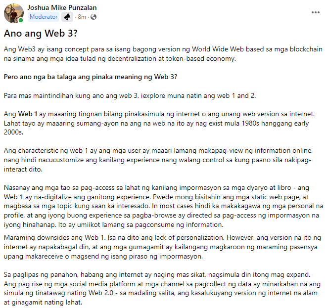 joshuaaamike's tweet photo. Ano ang Web 1, 2, at 3? Ano ang DAO?

Tagalog Explanation https://t.co/SmWyCes9Qr