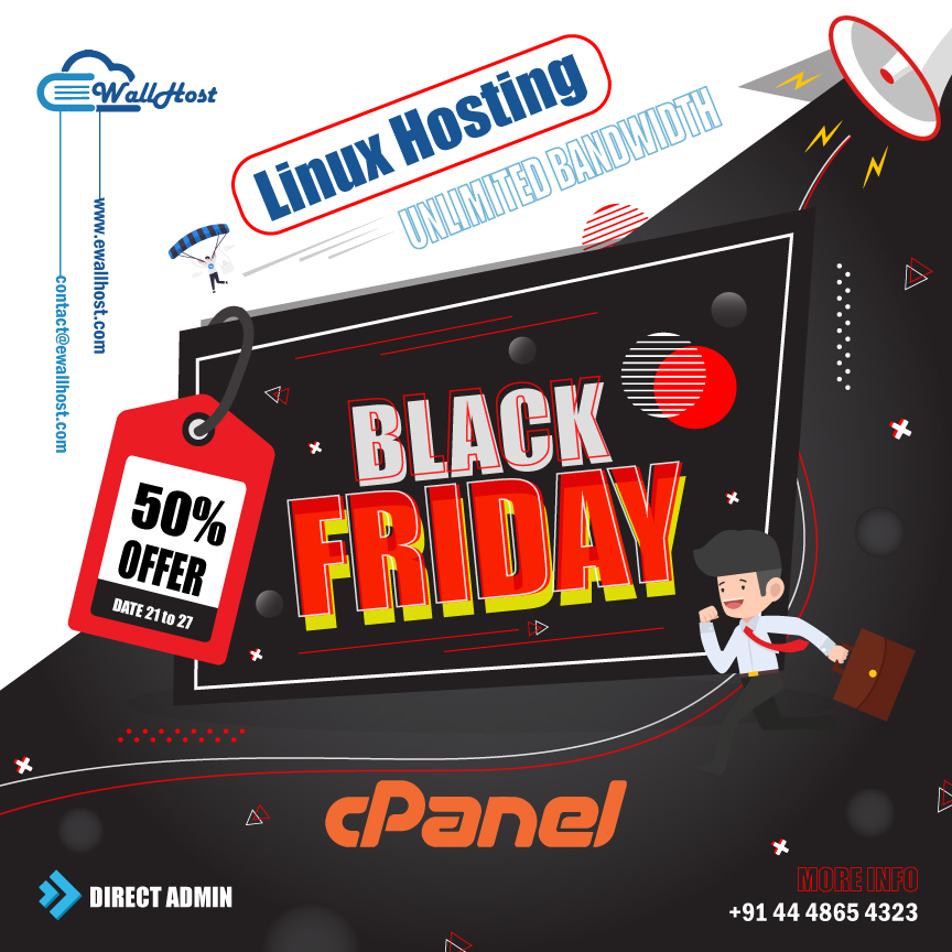 ewallhostindia's tweet photo. 2022 Black Friday and Cyber Monday deals on Web Hosting
Click Here https://t.co/BpQx1JjRzv
#blackfriday2022 #cybermonday2022 https://t.co/olJUfE4RDp