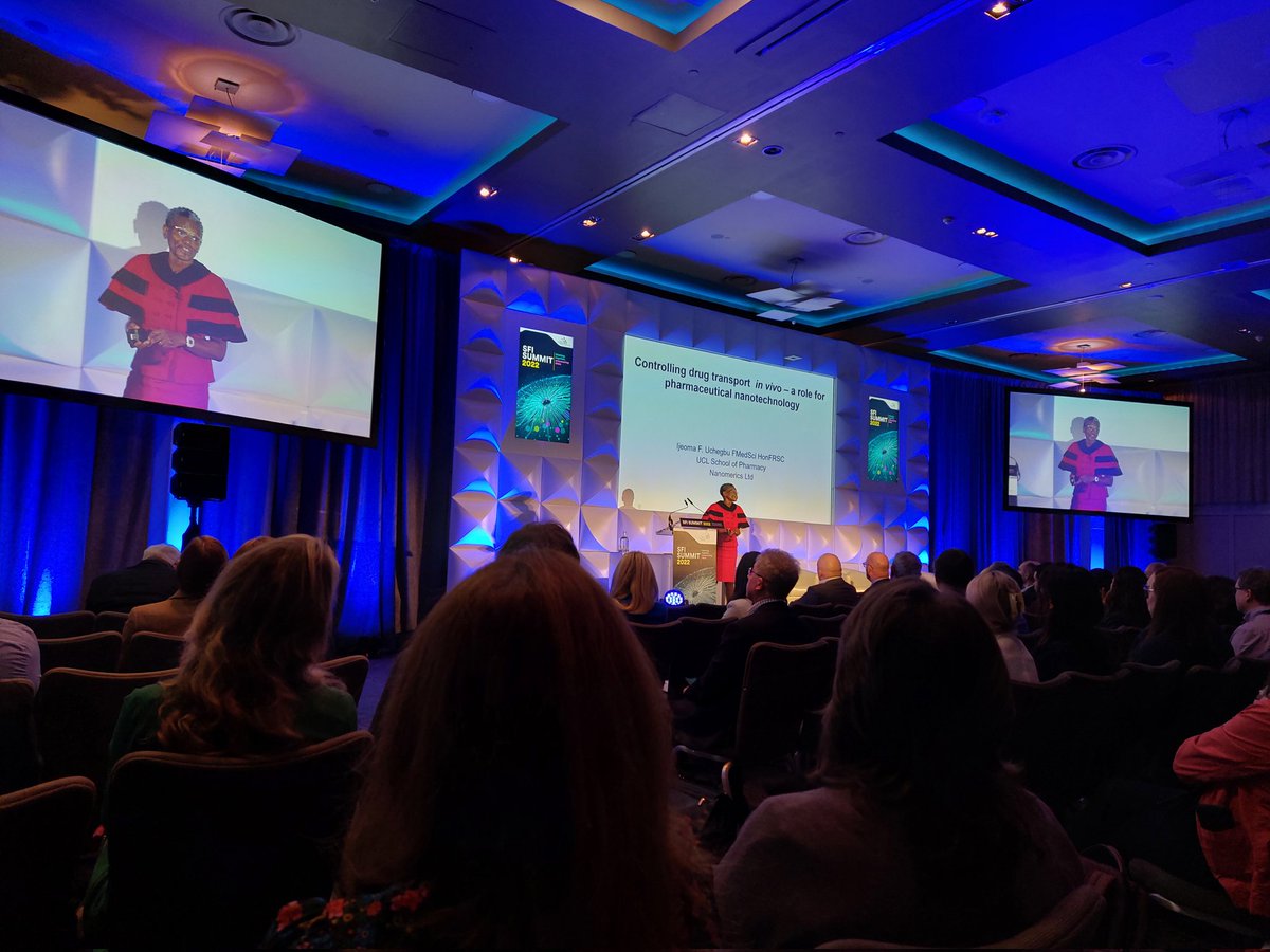 Ijeoma Uchegbu starting off a morning of interesting talks at the #SFISummit ! Delighted to be here as part of my Research Policy role at @scienceirel