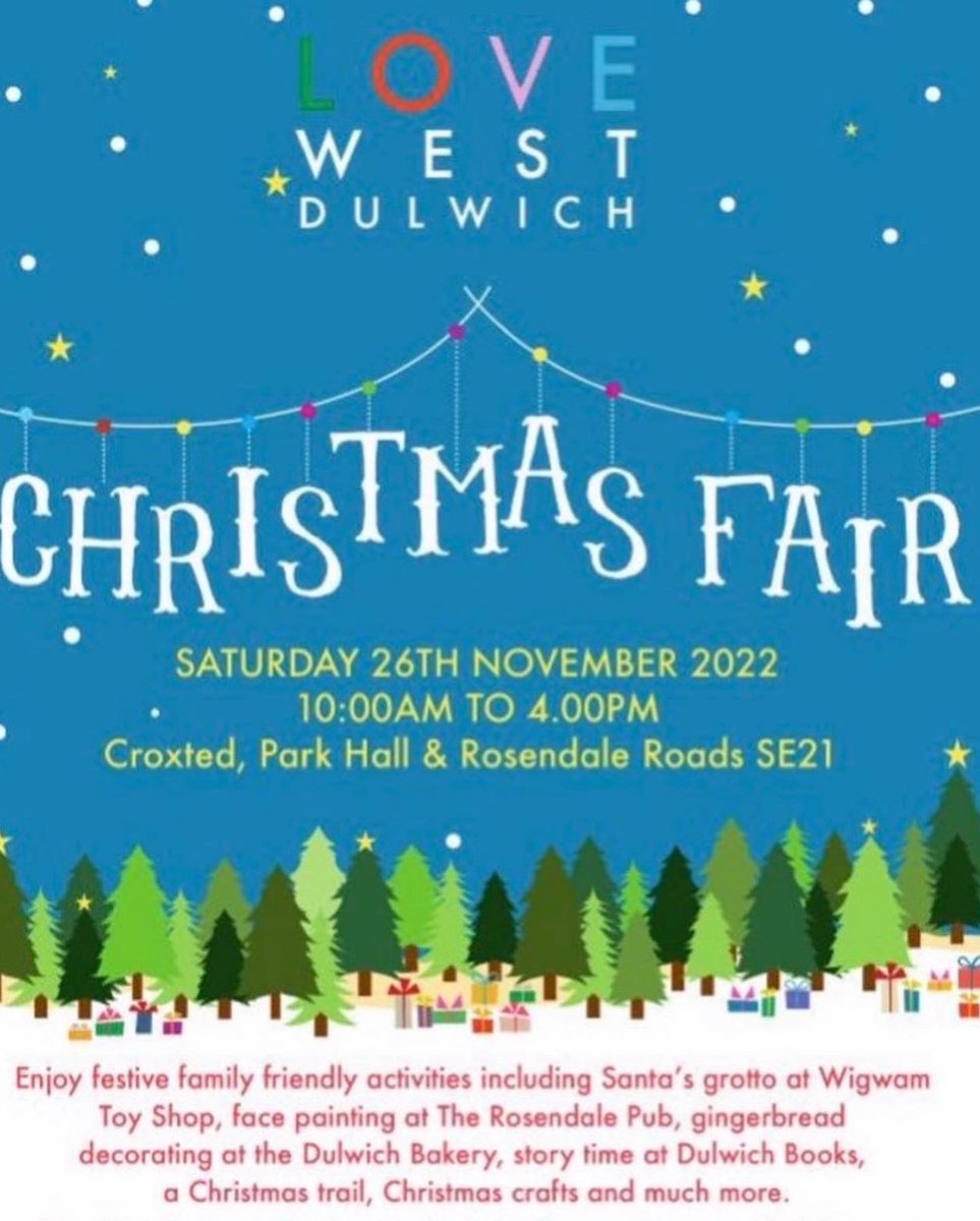 lovewestdulwich's tweet photo. At our Love West Dulwich Christmas Fair this Saturday, @DulwichBakery will have gingerbread decorating for kids. Make sure you stop by, no booking necessary #lovewestdulwich #westdulwich #dulwich #se21 https://t.co/0pxiKidQHl