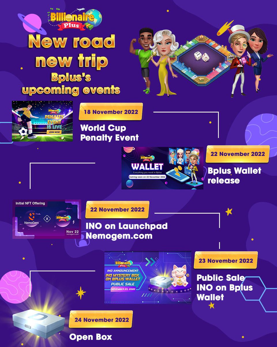💥 NOVEMBER EVENT RECAP - Billionaire Plus 💥
 
🍀 Let's take a look at the quick recap of the entire Bplus events in November, in case you missed it!!! It was really a ball of time for all of us!

Thank you for always being there for Bplus 🥰 Keep it up.