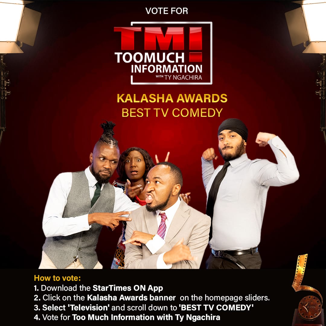 TMIwithTy's tweet photo. According to research, now is a perfect time to vote for Too Much Information with @anto_ty as the best TV Comedy. 

#TMIwithTy #Kalashaawards https://t.co/wEegqxtZ3m