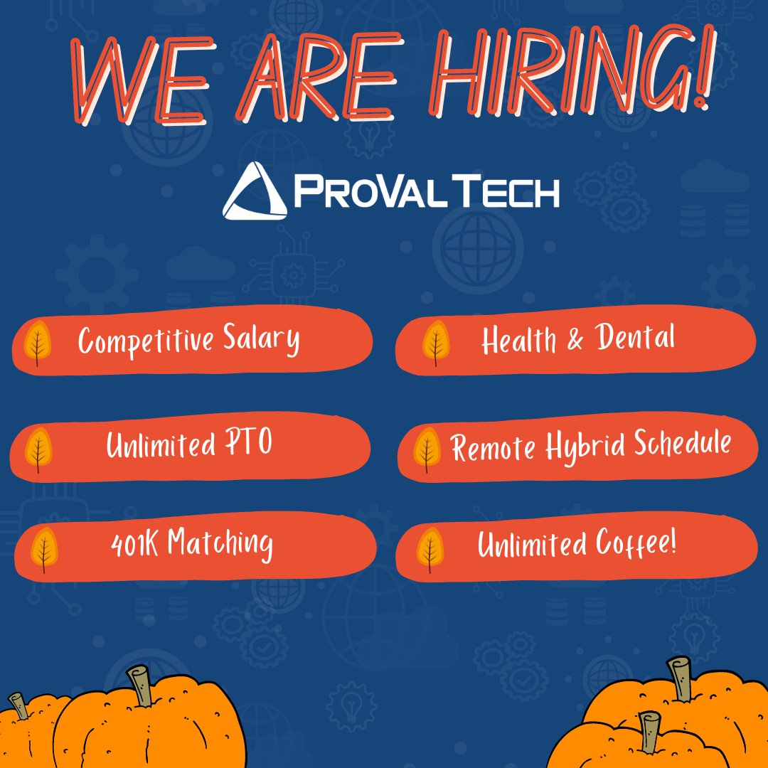 provaltech's tweet photo. We are #hiring! Become a part of a company that values you and your work/life balance. Apply: https://t.co/oX4uj5jH0Z 

#provaltech #msp #techexperts #techjobs #hiring #NOCservices https://t.co/kFrFudIzvd