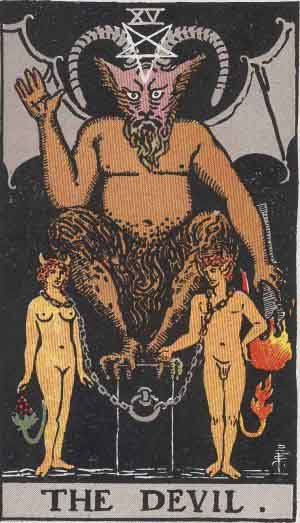 _tiny_tarot's tweet photo. today's card is The Devil. let's think about how we can express passion &amp; desire. https://t.co/Ex8AGWocQ2