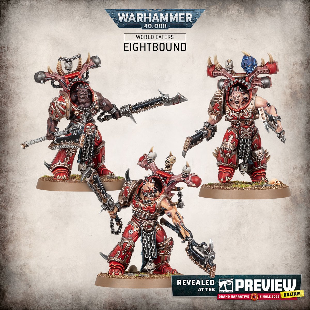 warhammer's tweet photo. How do you think you would cope with having EIGHT Khornate Daemons inside you? 

Get a closer look at the Eightbound here:  https://t.co/boZNjpuhGk 

#WarhammerCommunity https://t.co/h7LU7qj7Rj