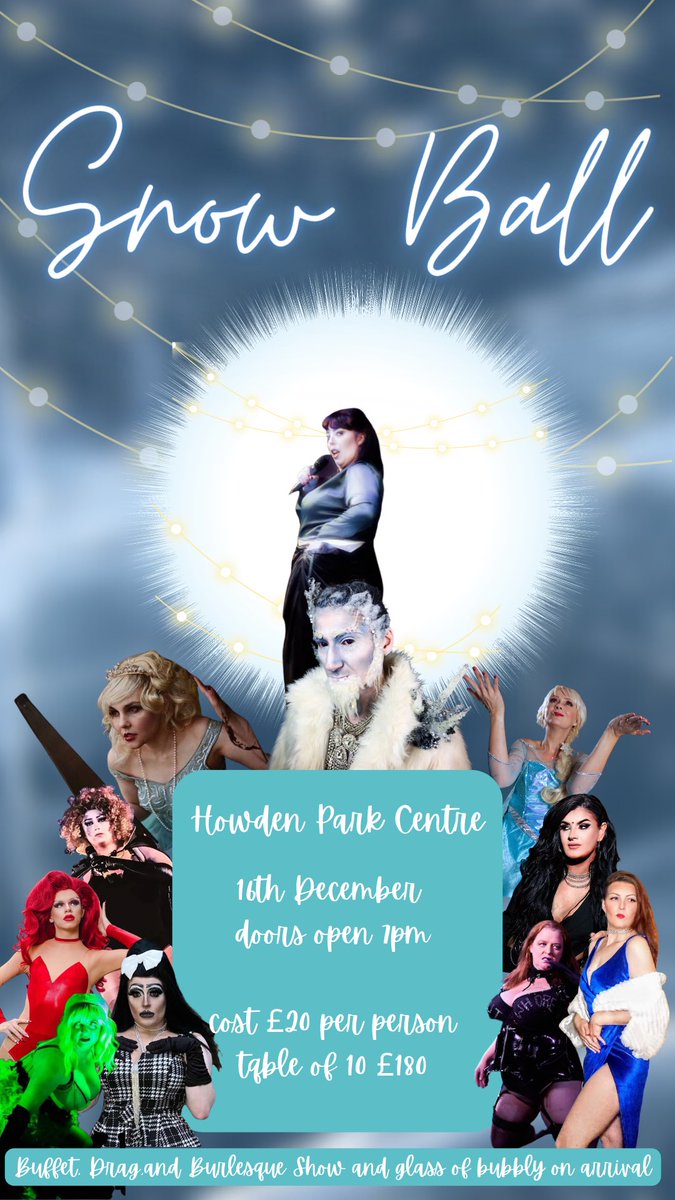 Bustyybleu's tweet photo. Join us for the 1st annual Snow Ball, 16th December at Howden Park Centre, tickets £20 or table of 10 for £180

https://t.co/seUZuJF6DZ https://t.co/dRurtQQ38u