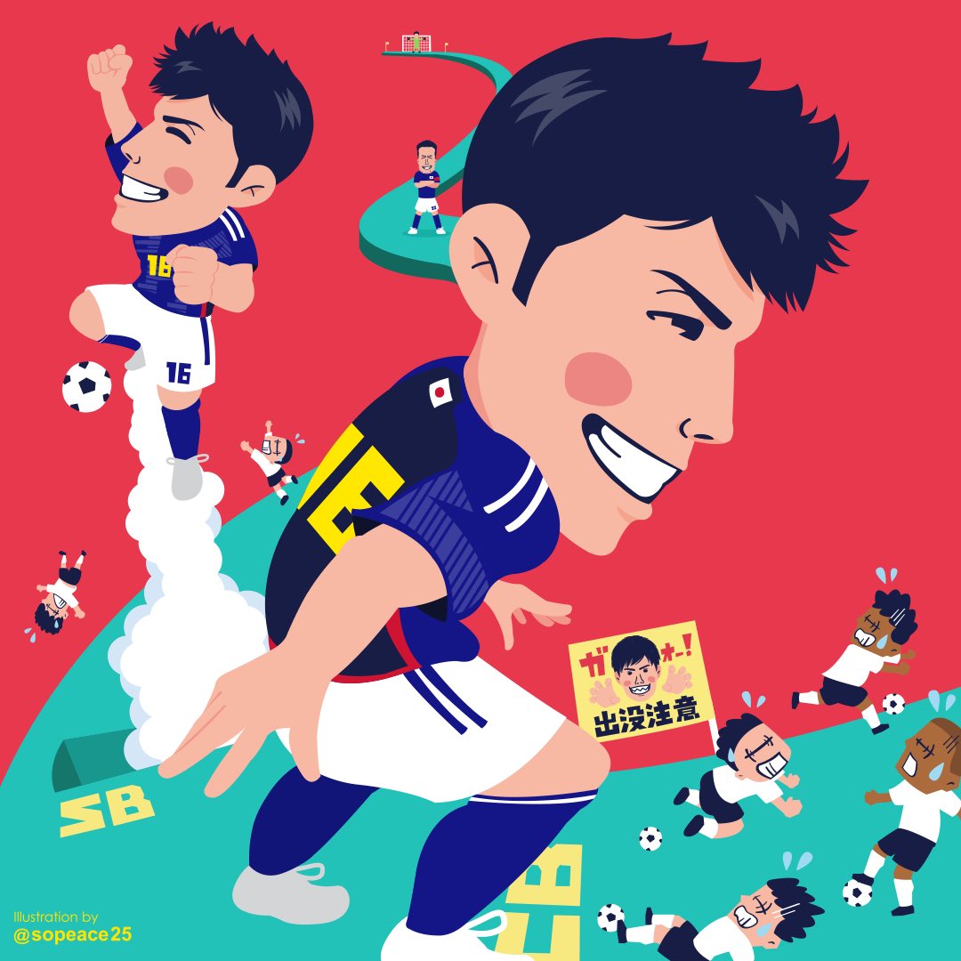 sopeace25's tweet photo. サッカー日本代表の
冨安健洋選手です。

CBでは攻撃を全て跳ね返し、
SBでは果敢に攻め上がる…
というイメージで描いてみました。

#冨安健洋
#SAMURAIBLUE  
#サッカー日本代表 
#FIFAWorldCup https://t.co/Ii1yqZyBsb