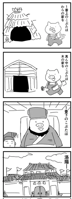 三匹の子豚志
(四コマ) 