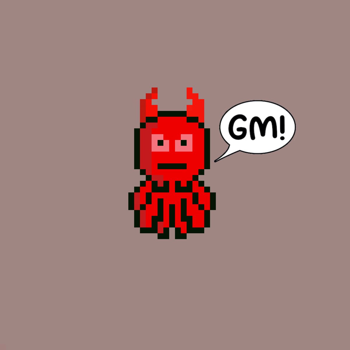 #GlubMorning Anybody else feeling a little devilish on Monday Morning 👀😈🐙 Have a great week 💙 #FreeMint <a href="/UNDERSTOODMGMT/">understood508</a>